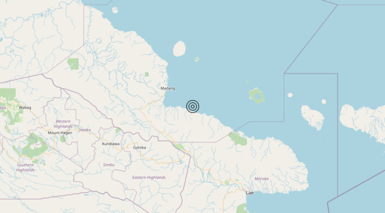 Terremoto Papua New Guinea [Land] – Magnitudo 6.7