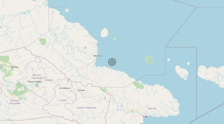 Terremoto Papua New Guinea [Sea] – Magnitudo 6.8