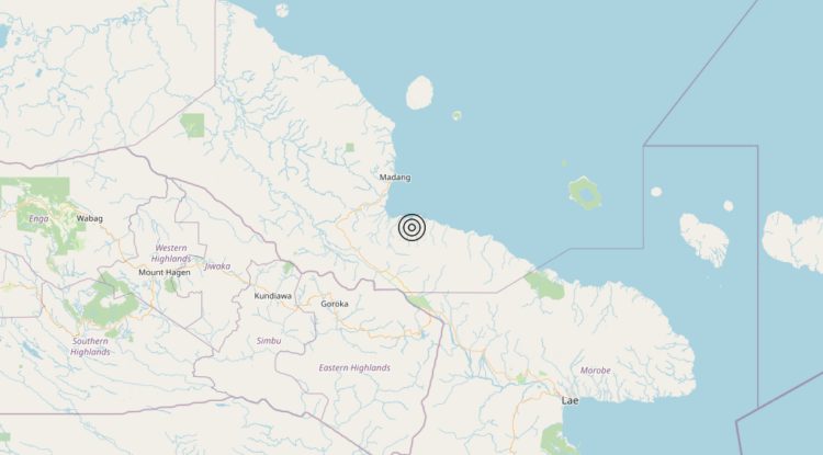 Terremoto Papua New Guinea [Land] – Magnitudo 5.9