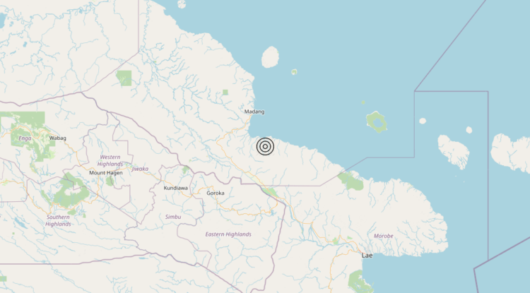 Terremoto Papua New Guinea [Land] – Magnitudo 5.8