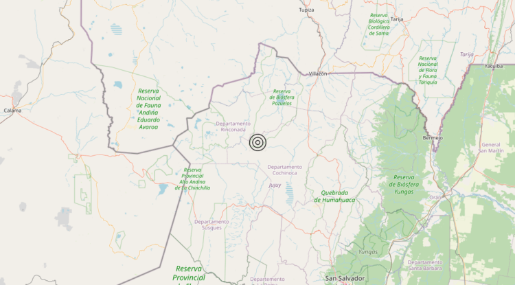 Terremoto Jujuy Province, Argentina [Land: Argentina] – Magnitudo 5.8