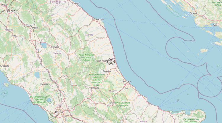 Terremoto 1 km E Sant’Omero (TE) – Magnitudo 3.1