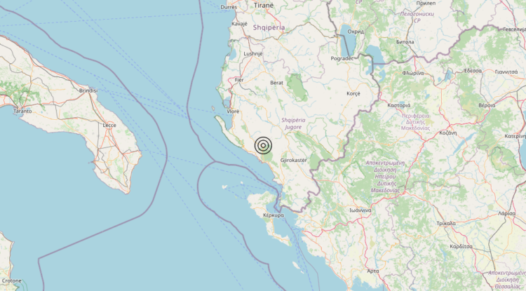 Terremoto Costa Albanese meridionale (ALBANIA) – Magnitudo 3.7