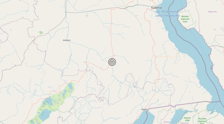 Terremoto Dem. Rep. Congo [Land] – Magnitudo 5.6