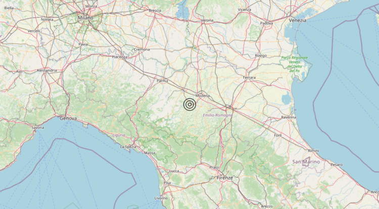 Terremoto 2 km SE Castellarano (RE) – Magnitudo 3.4