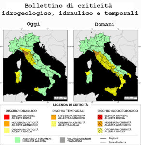 Bollettino di allerta meteo del 09/11/2023