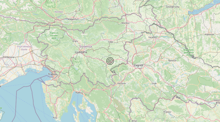 Terremoto Confine Slovenia-Croazia (SLOVENIA, CROAZIA) – Magnitudo 3.2