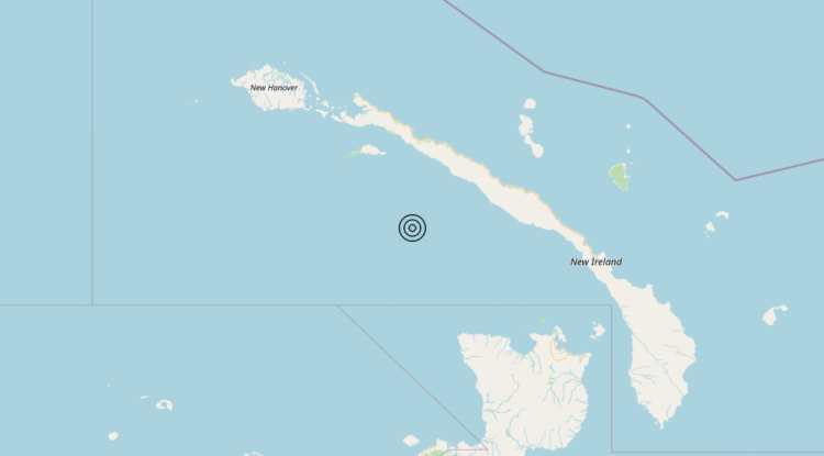 Terremoto Papua New Guinea [Sea] – Magnitudo 5.8