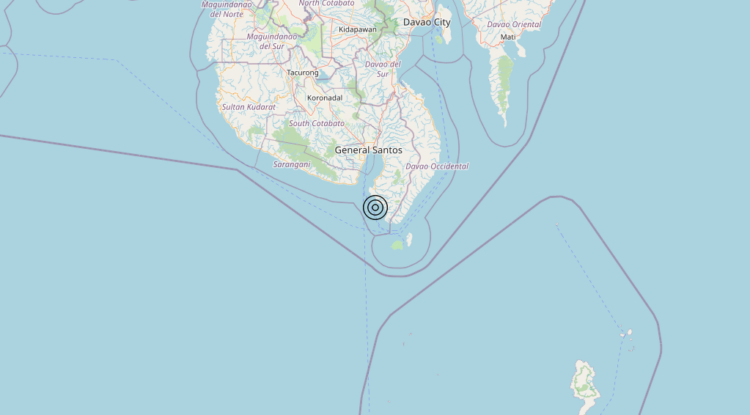 Terremoto Philippines [Sea] – Magnitudo 6.8