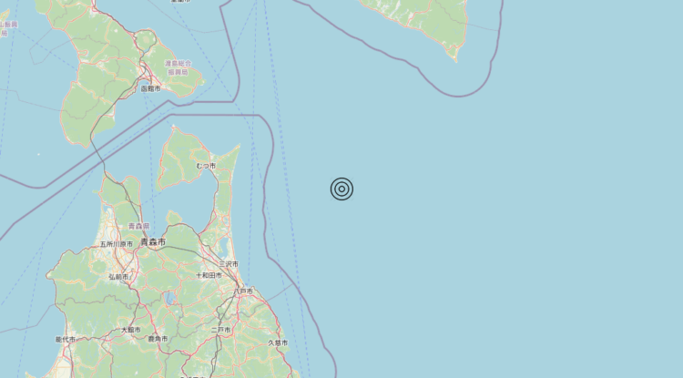 Terremoto Japan [Sea] – Magnitudo 5.9