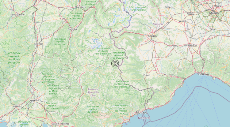 Terremoto Confine Italia-Francia (FRANCIA) – Magnitudo 3.2