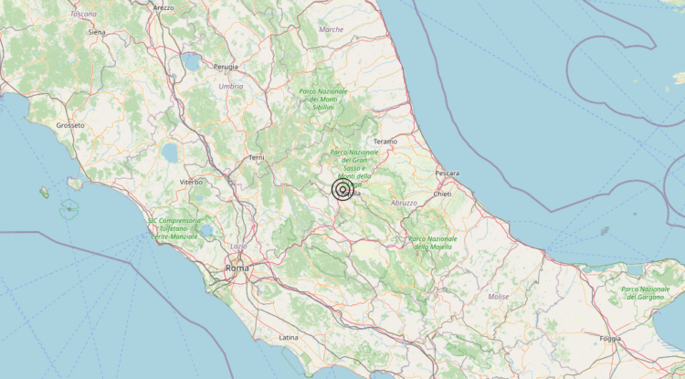 Terremoto 3 km NE Lucoli (AQ) – Magnitudo 3.7