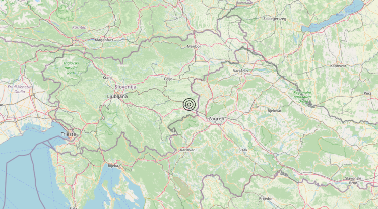 Terremoto Confine Slovenia-Croazia (SLOVENIA, CROAZIA) – Magnitudo 3.3