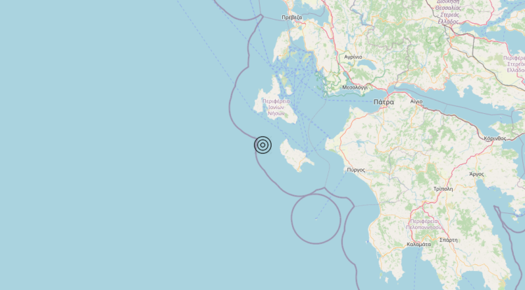 Terremoto Costa Greca Ionica (GRECIA) – Magnitudo 4.7