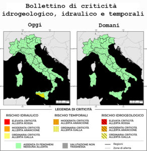 Bollettino di allerta meteo del 18/12/2023