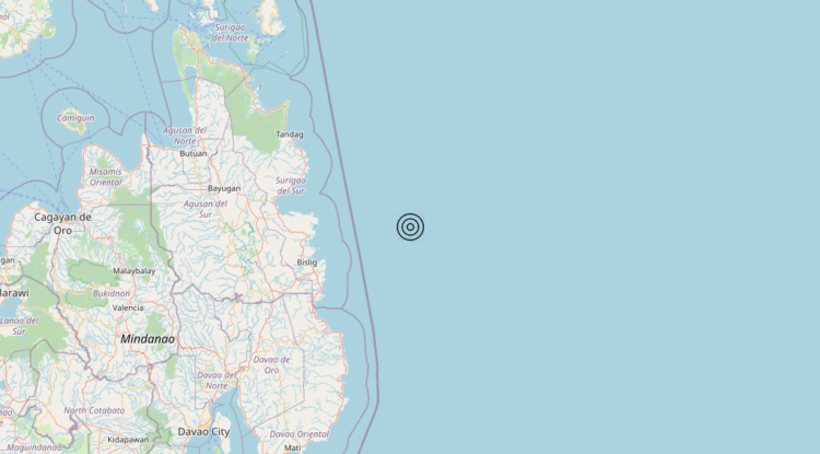 Terremoto Philippines [Sea] – Magnitudo 5.5