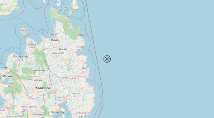 Terremoto Philippines [Sea] – Magnitudo 5.5