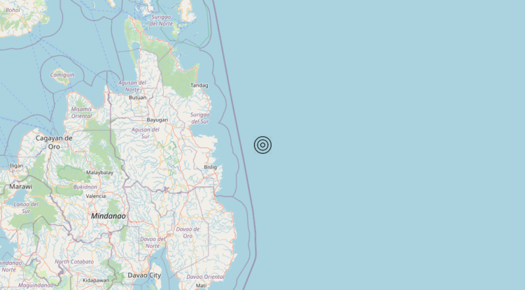 Terremoto Philippines [Sea] – Magnitudo 6.2