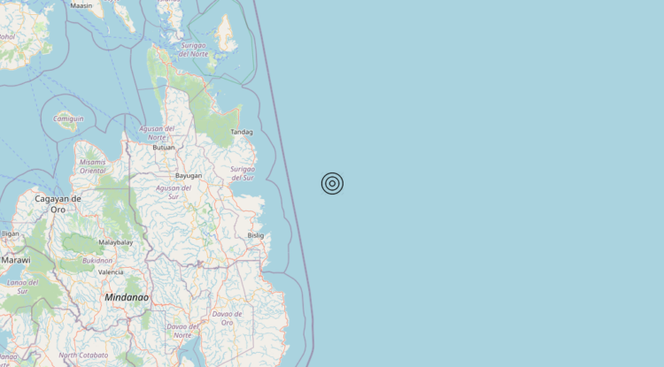Terremoto Philippines [Sea] – Magnitudo 5.8
