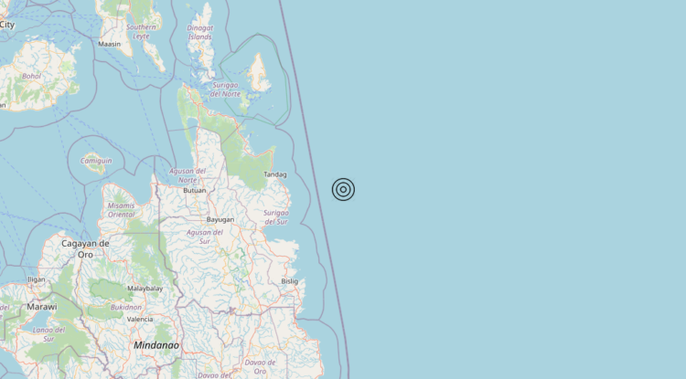 Terremoto Philippines [Sea] – Magnitudo 6.9