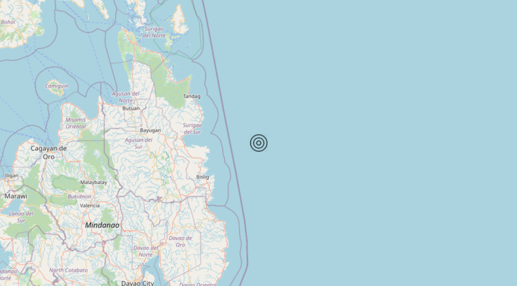Terremoto Philippines [Sea] – Magnitudo 5.7