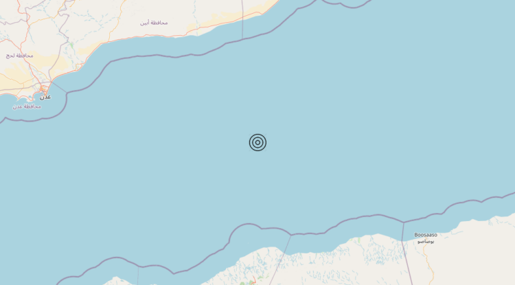 Terremoto Somalia [Sea] – Magnitudo 5.7