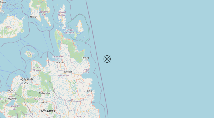 Terremoto Philippines [Sea] – Magnitudo 5.8