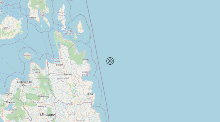 Terremoto Philippines [Sea] – Magnitudo 6.0