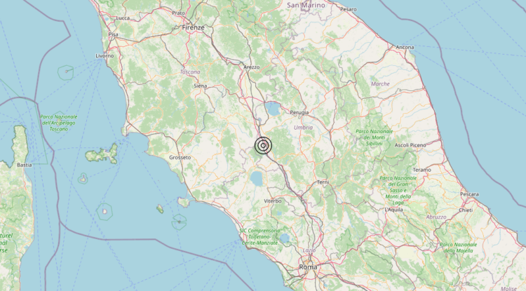 Terremoto 4 km SE Allerona (TR) – Magnitudo 3.6