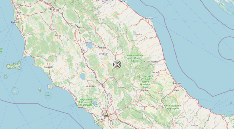 Terremoto 3 km E Spoleto (PG) – Magnitudo 3.0