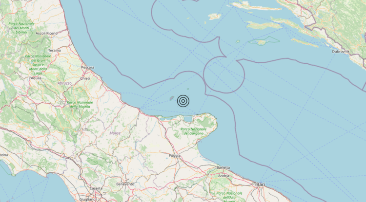 Terremoto Costa Garganica (Foggia) – Magnitudo 3.0