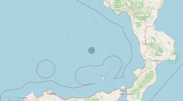 Terremoto Tirreno Meridionale (MARE) – Magnitudo 3.3