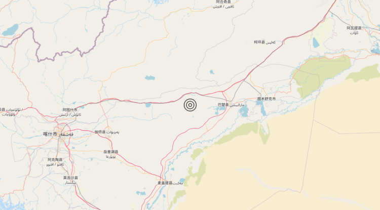 Terremoto Southern Xinjiang, China [Land: China] – Magnitudo 5.5