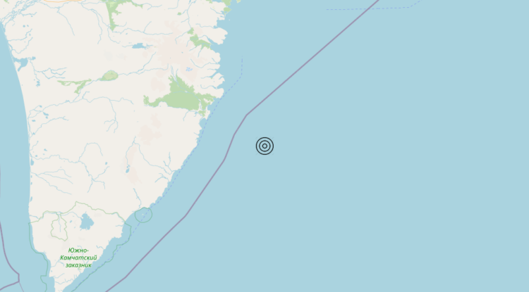 Terremoto Off east coast of Kamchatka Peninsula, Russia [Sea: Russia] – Magnitudo 5.9