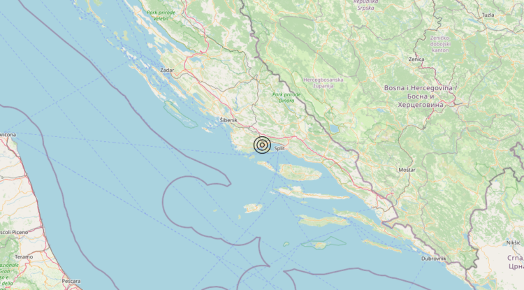Terremoto Costa Croata meridionale (CROAZIA) – Magnitudo 3.6