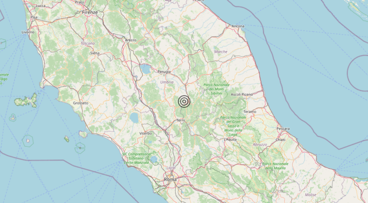 Terremoto 3 km SW Spoleto (PG) – Magnitudo 3.2