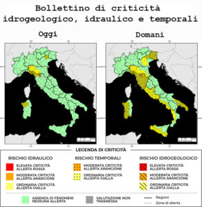 Bollettino di allerta meteo del 05/01/2024