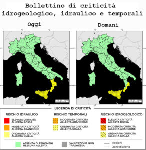 Bollettino di allerta meteo del 11/01/2024