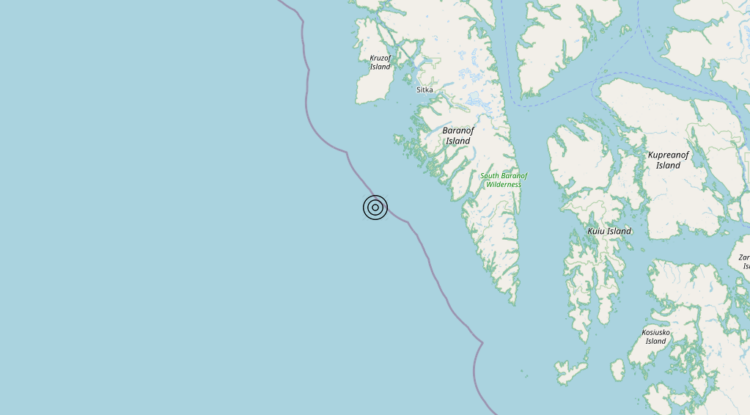 Terremoto Southeastern Alaska, United States [Sea: United States] – Magnitudo 6.0