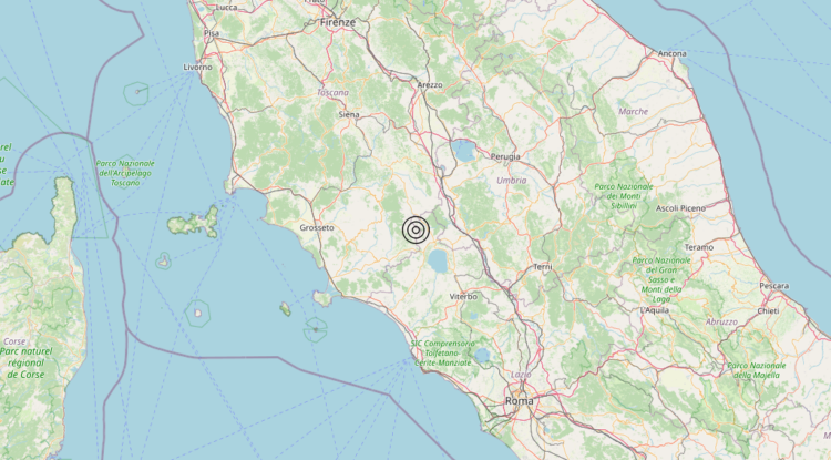 Terremoto 2 km W Onano (VT) – Magnitudo 3.1