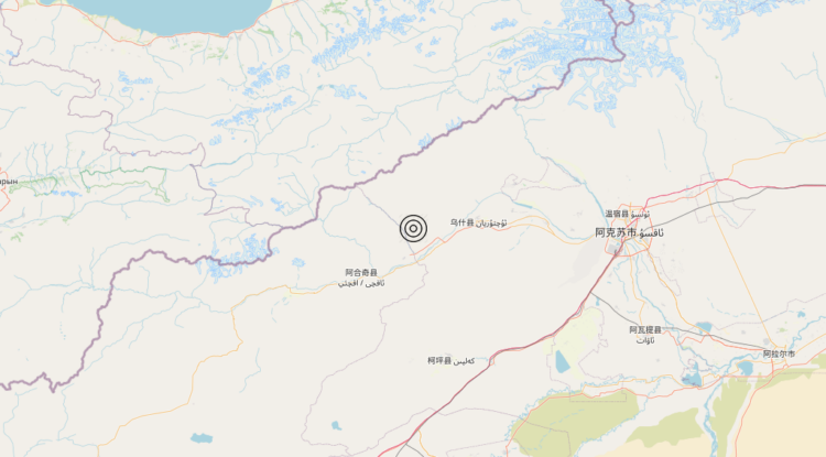 Terremoto China [Land] – Magnitudo 5.7