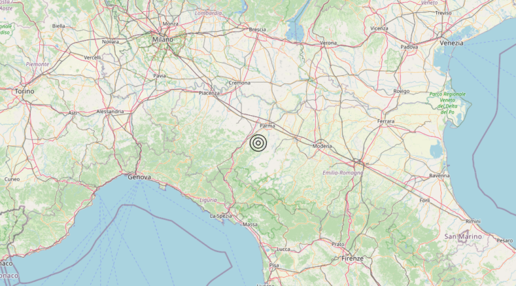 Terremoto 2 km W Langhirano (PR) – Magnitudo 3.3