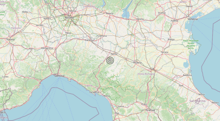 Terremoto 3 km NW Langhirano (PR) – Magnitudo 3.6 Terremoto 3 km NW Langhirano (PR) – Magnitudo 3.6