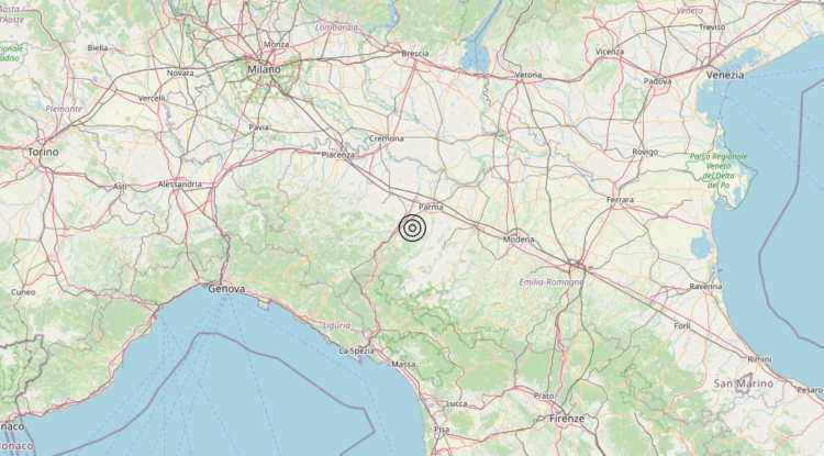 Terremoto 6 km NW Langhirano (PR) – Magnitudo 3.4