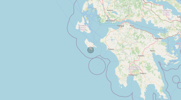 Terremoto Costa Occidentale Peloponneso (GRECIA) – Magnitudo 3.7