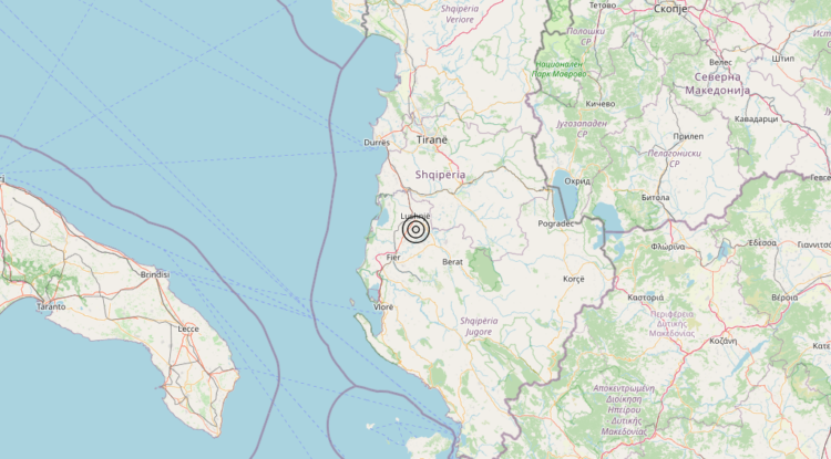 Terremoto Costa Albanese settentrionale (ALBANIA) – Magnitudo 3.4