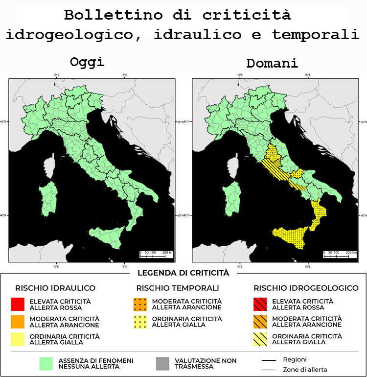 Allerta Meteo Italia del 25/03/2024