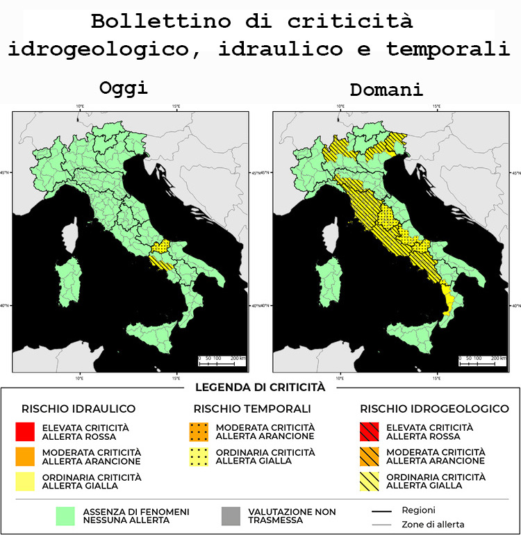 Allerta Meteo Italia del 26/03/2024