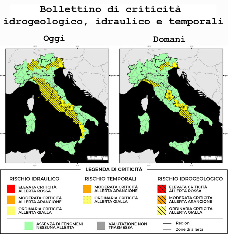 Allerta Meteo Italia del 27/03/2024