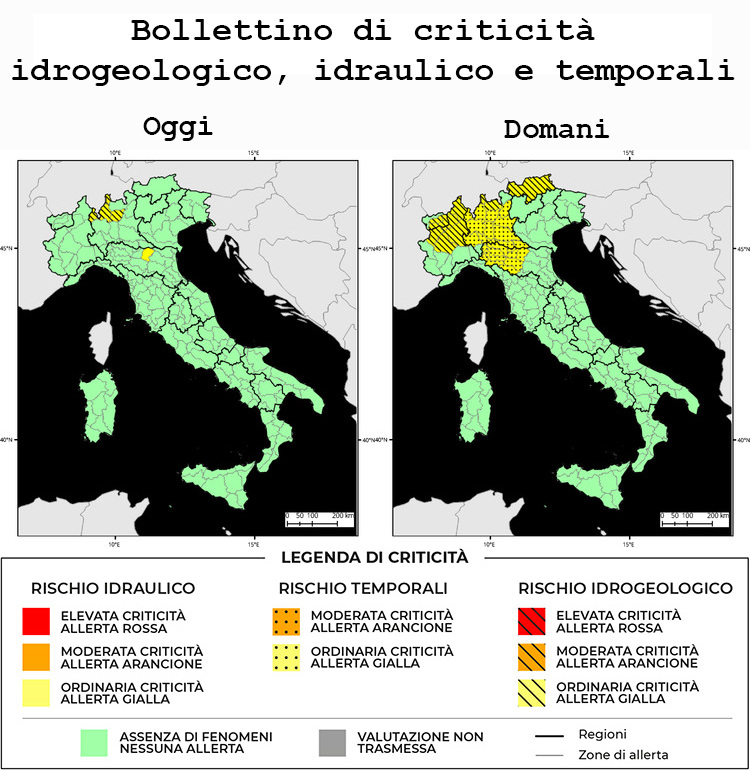 Allerta Meteo Italia del 29/03/2024